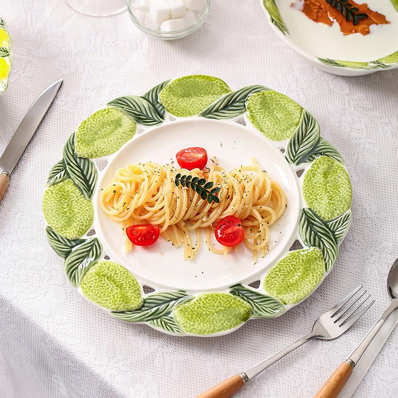 BRKeramický Ručně Kreslený Citronový Talíř Nádobí Restaurace Molekulární Gastronomie Nádobí Dezertní Svačinový Talíř Omáčník Ovocný TalířEY