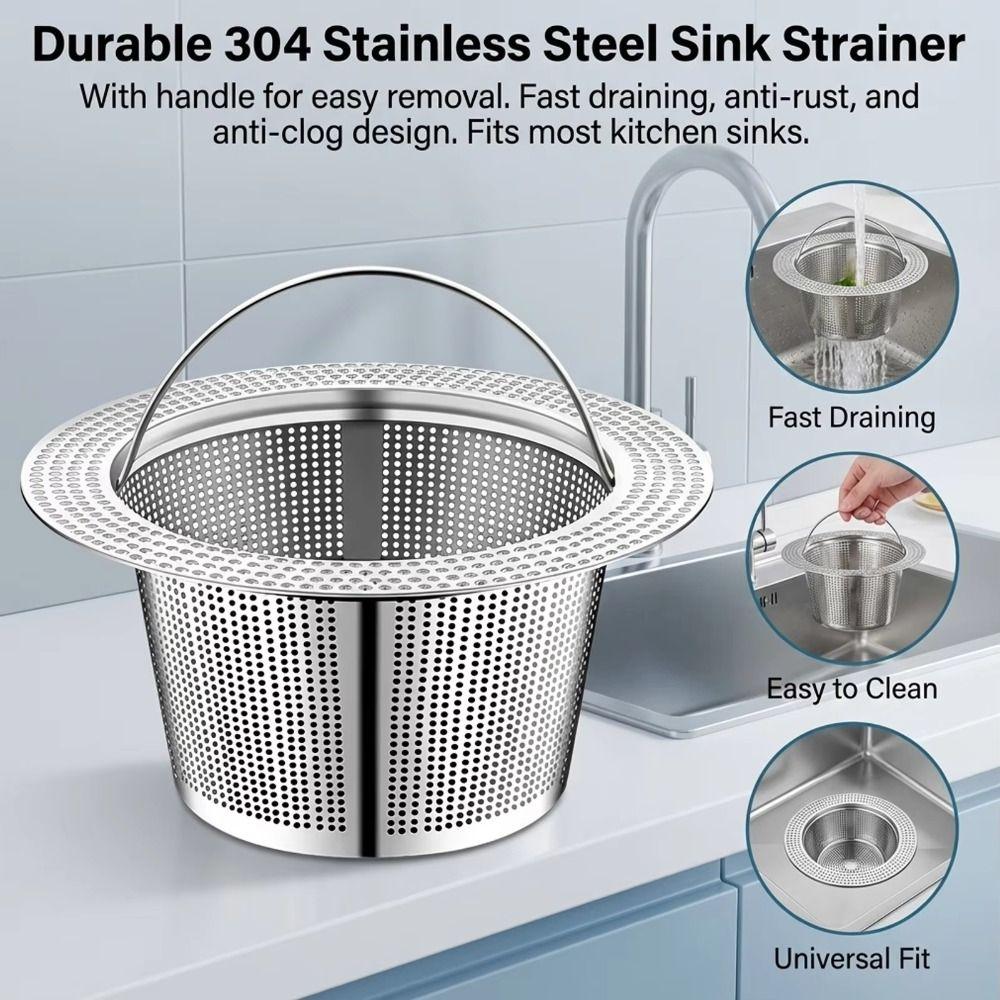 Anti Clog Kitchen Sink Filter Dense Mesh Food Slag Drainer Sink Strainer  Bathroom