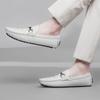 Herrenschuhe Weiß Slipper Herrenschuhe Erwachsener Fahrmokassin Weich Bequem Lässige Fahrschuhe Herren Sneaker Ballerinas