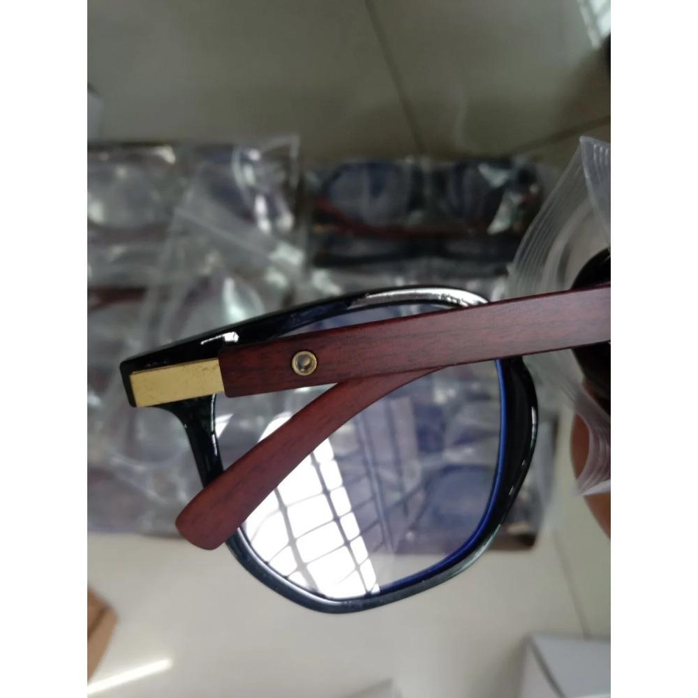 0~ -600 TR90 Neutral Myopia Glasses Wood Grain Metal Frame Anti Blue Light Comfortable Nose Pads Durable Hinge Myopia Glasses