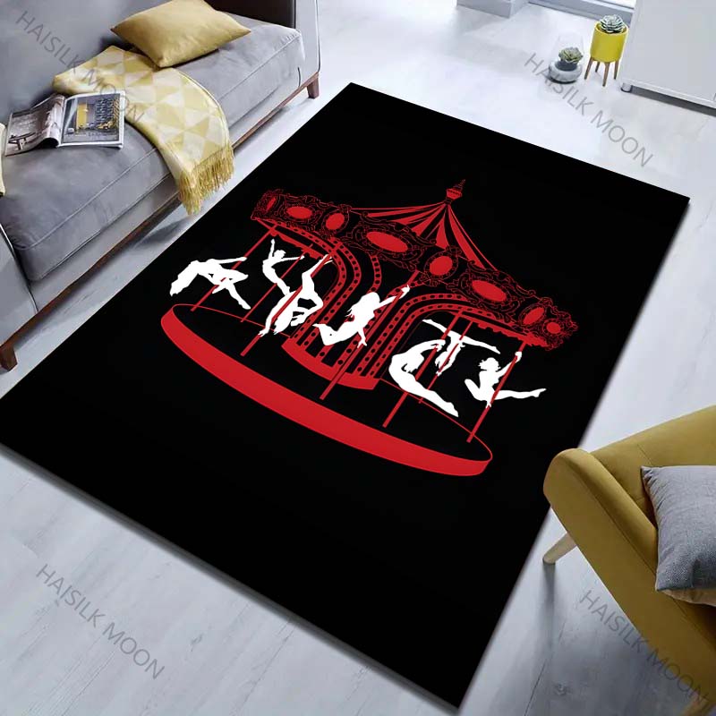 15 Sizes Pole Dance Art Print Carpet for Living Room Bedroom Sofa Doormat Decor Area Rug Non-slip Floor Mat for Gifts