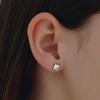 H Edition Silver (W) Pillow Earrings HL6E65629W9XXX