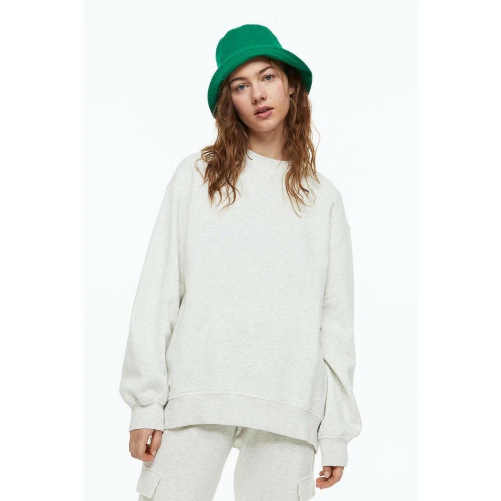

H&M Oversized-толстовка Светло-серый меланж 0994088009