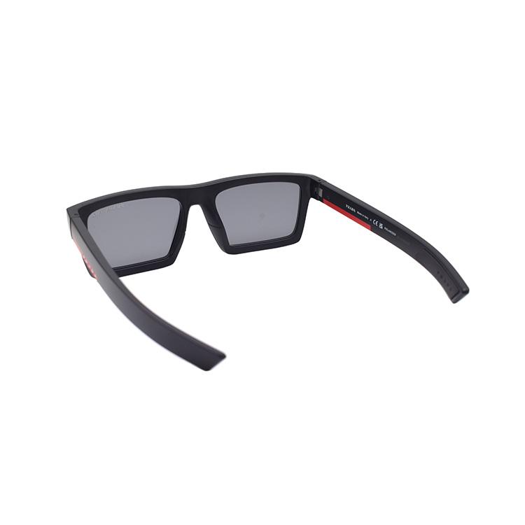 Prada Active Impavid Series Fashion Modern Holiday Sport Polarized Sunglasses Rectangular Men Sunglasses Matte-Black SPS02Z-U-1BO-02G