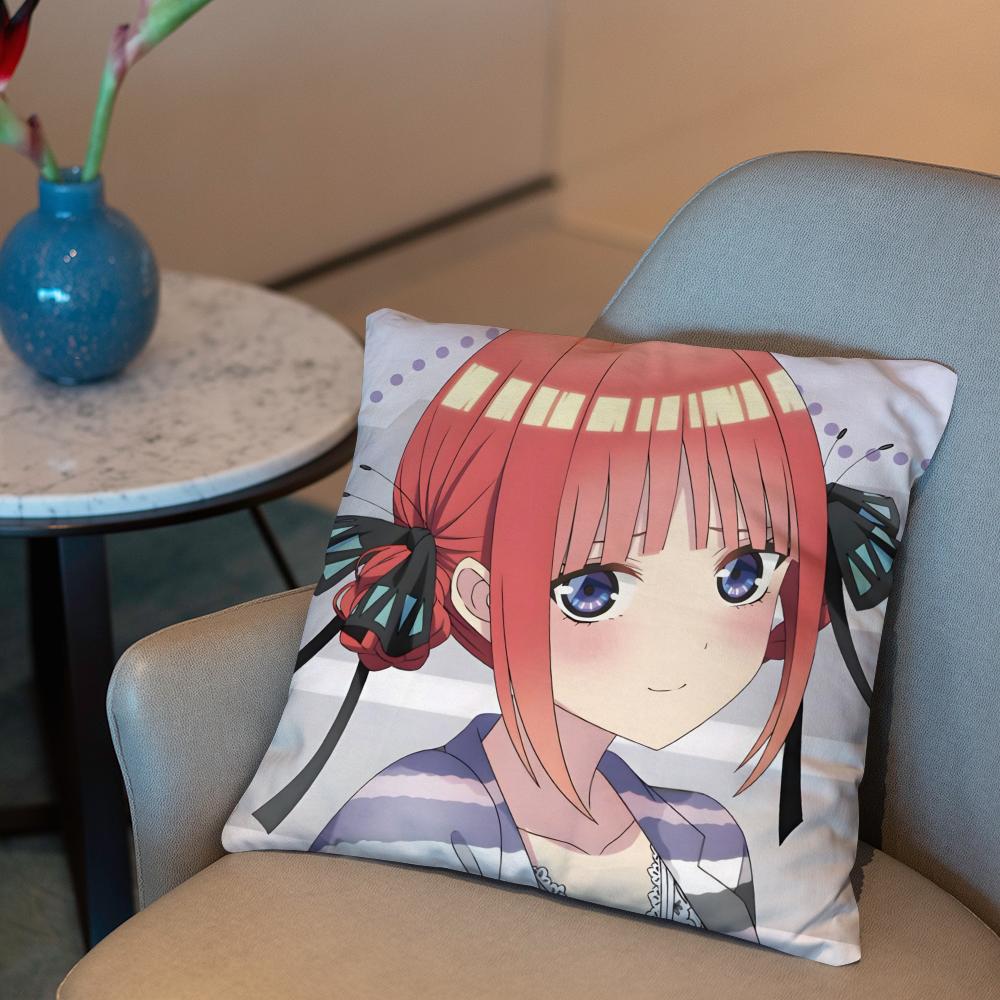 The Quintessential Quintuplets Cushion Cover 2-in-1 Reversible Plush Pillow Cover | Car/Sofa/Bed | Perfect Gift