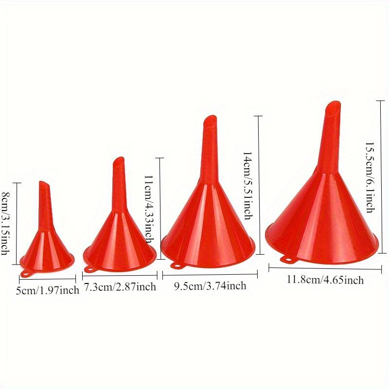 Multi-size Funnel Has A Wide Range of Applications, Commonly Used for Car Refueling, Workshop and Household Use, Lightweight and Durable