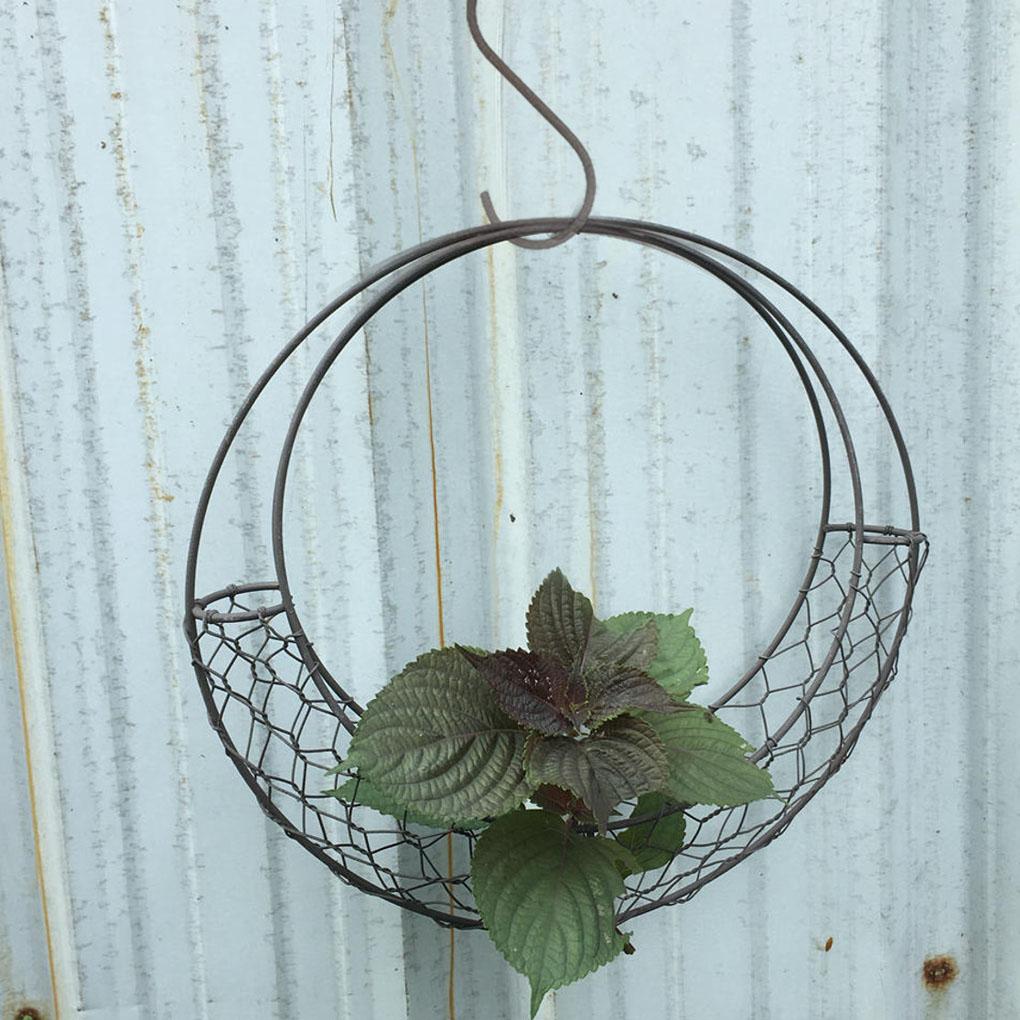Metal Hanging Baskets Frames For Moon Shaped Wire Wreath Frame Indoor Hanging Basket Stand