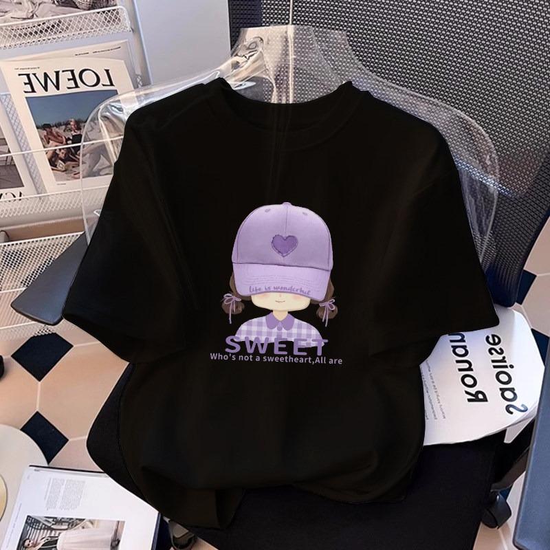 Cute Rabbit Smiling Face Printed White Children's T-shirt 2026 New Popular Summer Loose Top Parent-child Fashion Tee Shirt