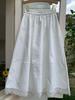 Plus Size Women's Korean Polka Dot Lace A-line Midi Skirt - High Waist Summer Style