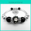 Fashionable Silver Plated Color Indonesia Beads Bracelet For Women With Geometry Design