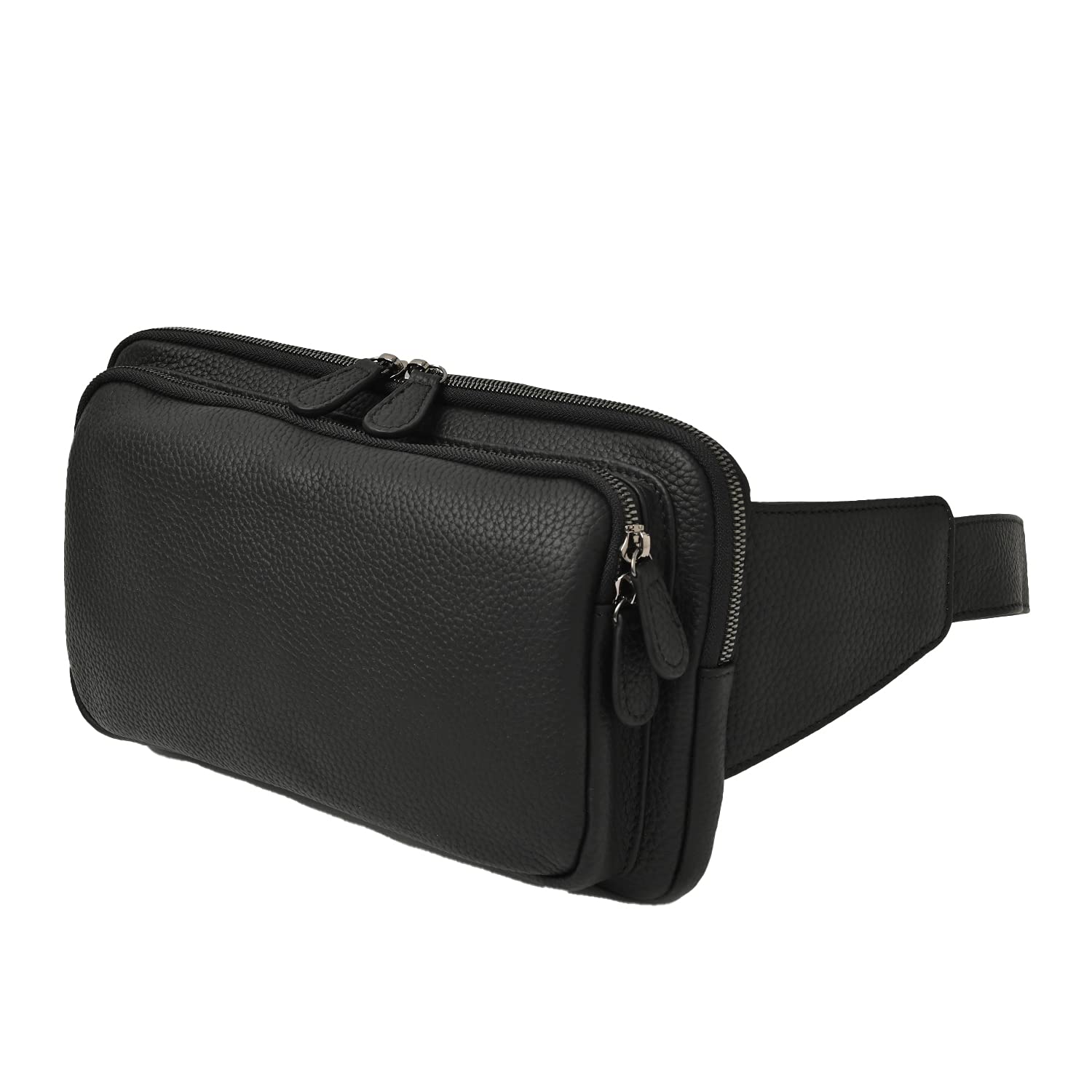 

Genuine Leather Body Bag for Shoulder Modern Black Metal [Notre Favori] Women, Bag, Crossbody, Leather, Jill, (Black Fittings)