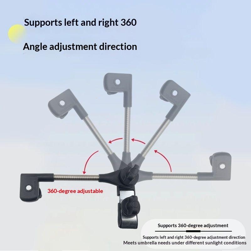 Stainless Steel Bicycle Umbrella Holder Electric Car Support Umbrella Rack Single Bike Seat Baby Stroller Sunshade Support