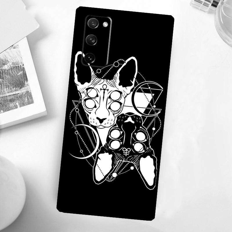 Satanische Sphinx Hülle Für Samsung Galaxy S24 S23 S22 Ultra S21 S20 FE Note 10 Plus Note 20 S8 S9 S10 Abdeckung
