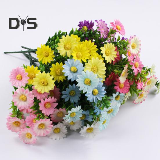 Outdoor Artificial Daisies Flowers Fake Flowers for Indoor UV Resistant Waterproof Realistic Faux Flower Bouquets Outside Hanging Plants Garden Porch