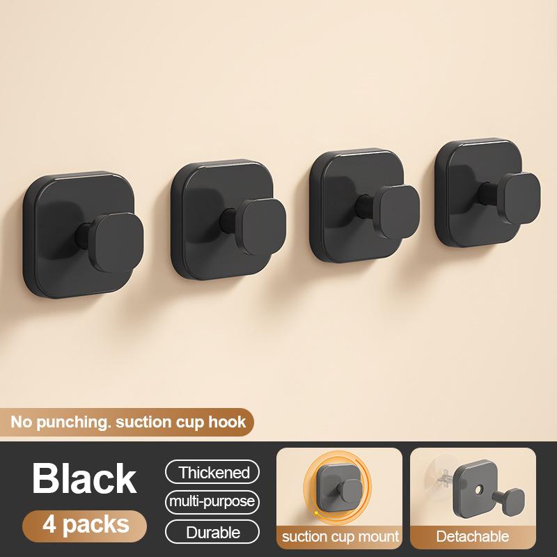 No-Drill Heavy Duty Suction Cup Hooks - Strong Adhesive Wall-Mounted Hooks for Coat, Entryway,Door Back, Bathroom & Home Storage