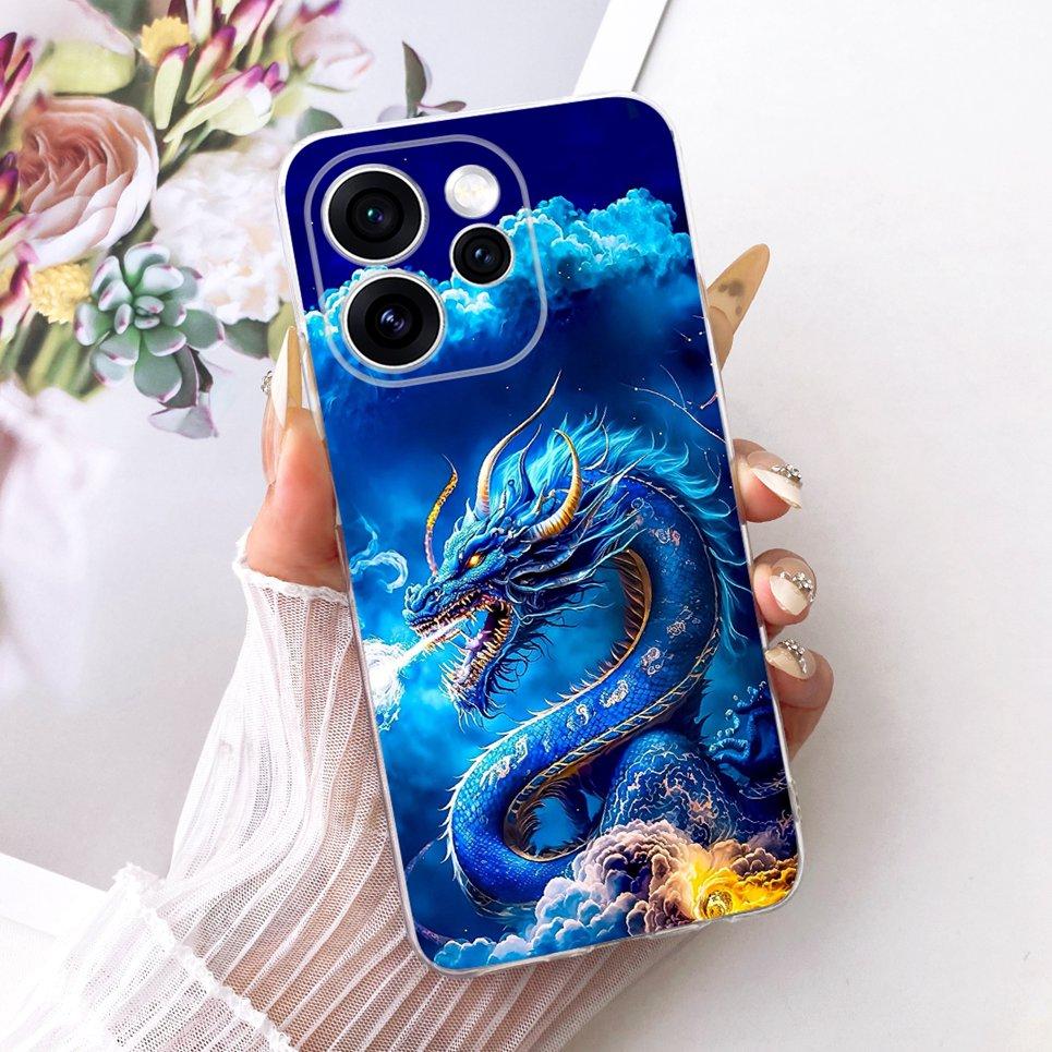 For Oppo Reno15 F Phone Case On Reno 15 15F Casing Cool Dragon Lion Tiger Cartoon Printed Back Cover Clear Soft Silicone Capa