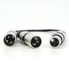 30cm 3-polig XLR Buchse auf 2 männliche XLR Y-Splitter Mikrofon DJ Kabel Konvertierung 2-fach 3-adrig 3p Stecker auf Buchse Adapter 30cm Kabel
