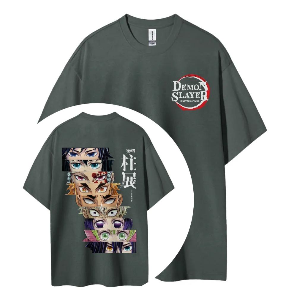 Demon Slayer Cotton Unisex Round Neck Anime TShirt Mens and Womens Summer Fashion High Quality Breathable Street TShirt