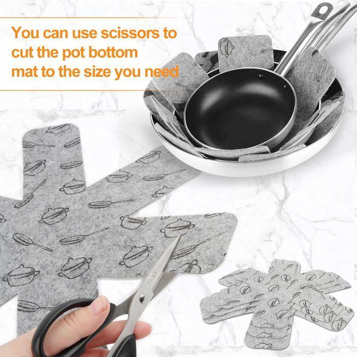 Séparateurs de poêles - Protection Casserole - Lot de 12 pièces - 3 tailles - Tissu non tissé