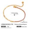 Uworld Simple Classic 18K Gold Color Plated Stainless Steel Smooth Pentagram Bracelet Zircon Heart Bracelet Women's Jewelry Part