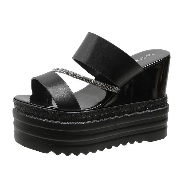 Fashion Comemore Increase Height Thick Bottom Sandals Fashion Wedges 10cm Super High Heel Women Shoes Casual Fish Mouth Sandal Slippers