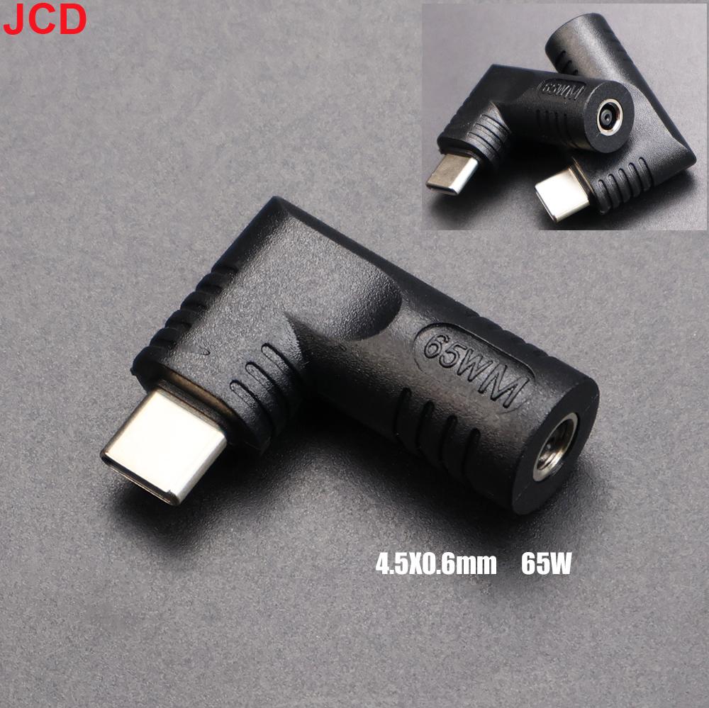 JCD 65W Laptop Power Charger Supply Adapter Connector USB Type-C Female To DC Male Jack Converter Plug For Lenovo HP DELL ASUS