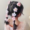 10PCS/Set Sweet Flower Shaped Hair Ties Elastic Hairbands Baby Colorful Ponytail Holders Rubber Band for Toddlers Kids