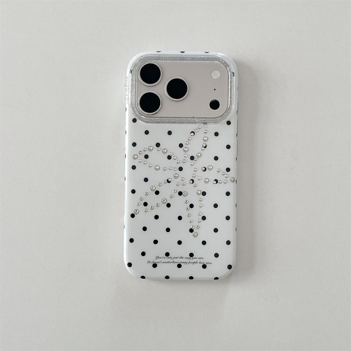 

iPhone 15/16 Pro Max Rhinestone Flower Anti-Fall Case iPhone 17 Pro