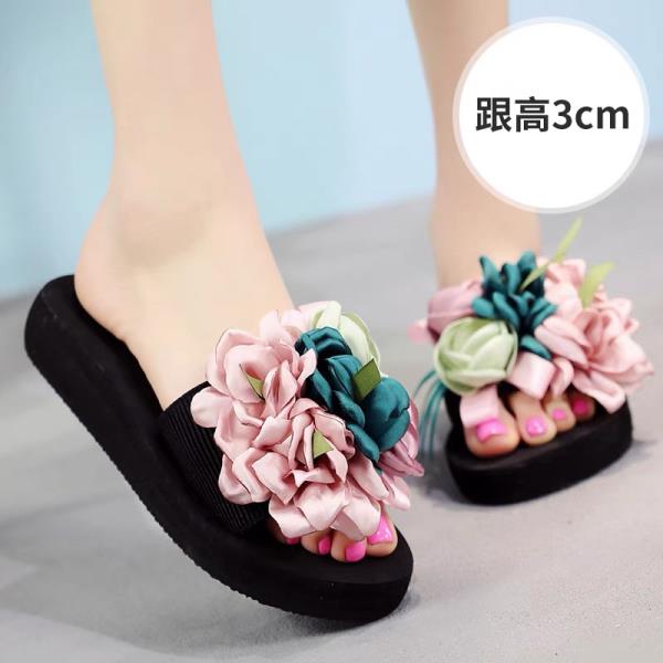 Fashion Flower Female Shoes Slippers Soft Slides Fashion Summer Clogs Woman 2025 Comfort Luxury Beach Flat Floral Shoes Women Slippers