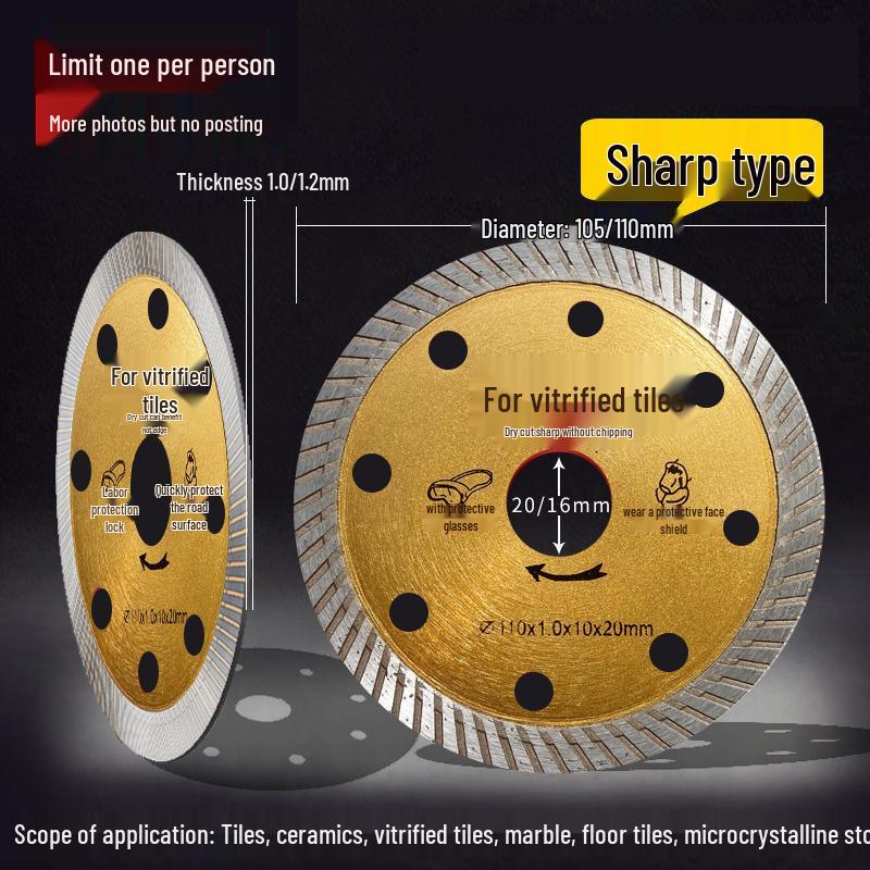 Diamond Saw Blade for Marble and Ceramic Tile Cutting, 100mm Circular Blade for Angle Grinders