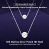 IOGOU 100% 925 Sterling Silver 5.5-6mm&8-8.5mm Round Natural Freshwater Pearl Double Layer Necklace for Women Wedding Jewelry