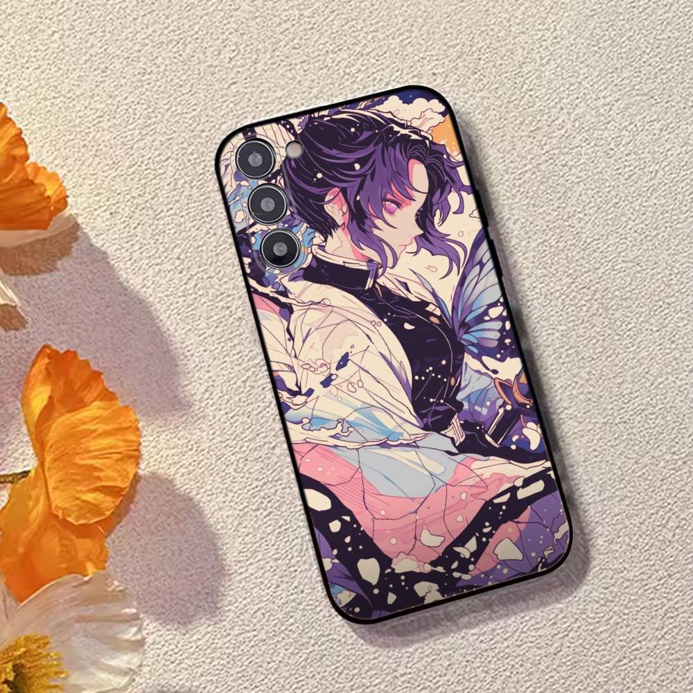 Hot Anime Demon Slayer Hard Phone Case For Samsung Galaxy A73,A72,A71,A70,A53,A52,A51,Soft Silicone Black Cover
