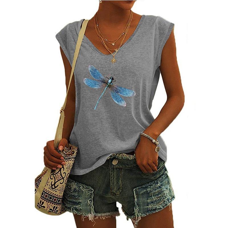 BITCED Women's Fashion Casual Sleeveless V-Neck Blouses & Shirts