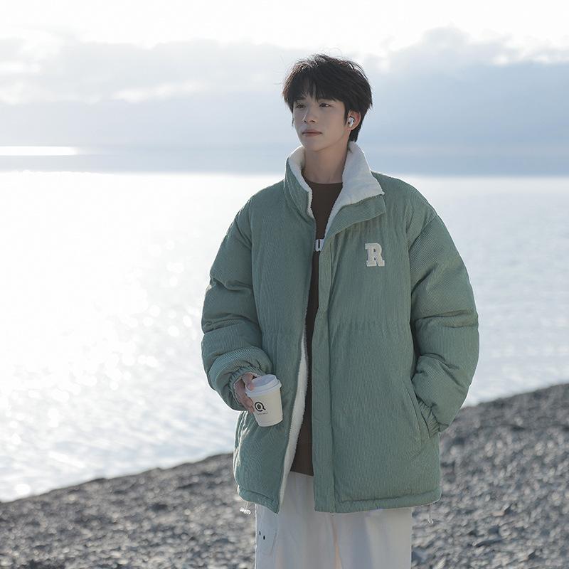 Corduroy Cotton Jacket for Men and Women, Winter Jacket for Korean Style Cotton Jacket for Thickened Couples