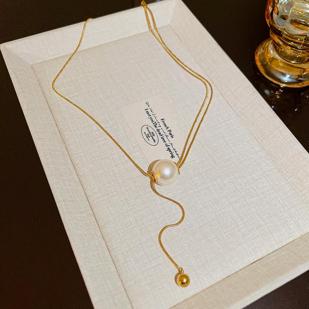 Elegant Titanium Steel Necklace: Chic, Durable, Non-Fading Design for Women