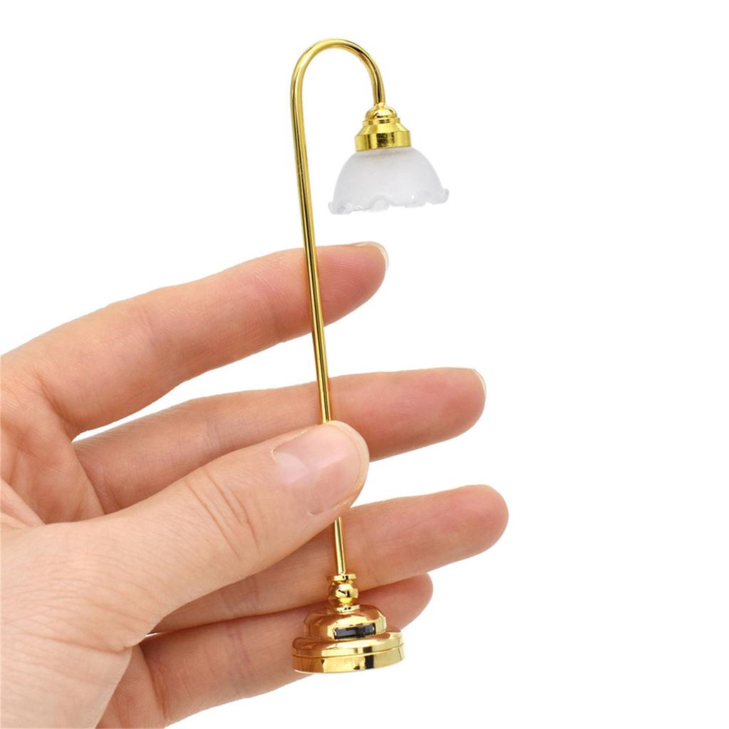 Flower Lamp Floor Lamp Light Pretend Play for Kids Role Furniture Model Toy 1:12 Scale Vintage Floor Lamp PlayHouse