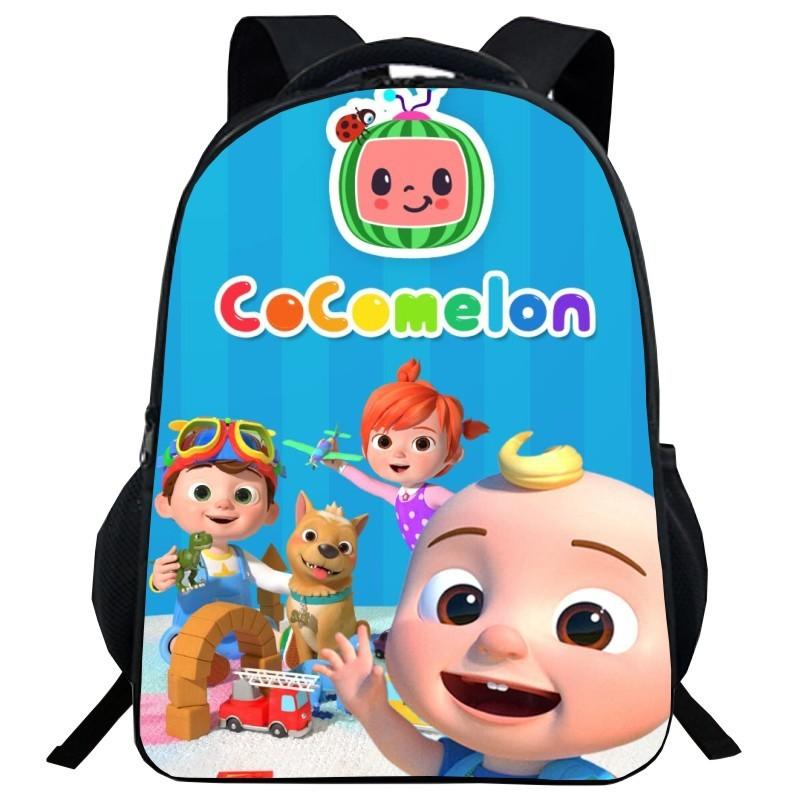 Cocomelon Backpack Children School Bags Durable Cartoon Lankybox Schoolbag For Kids