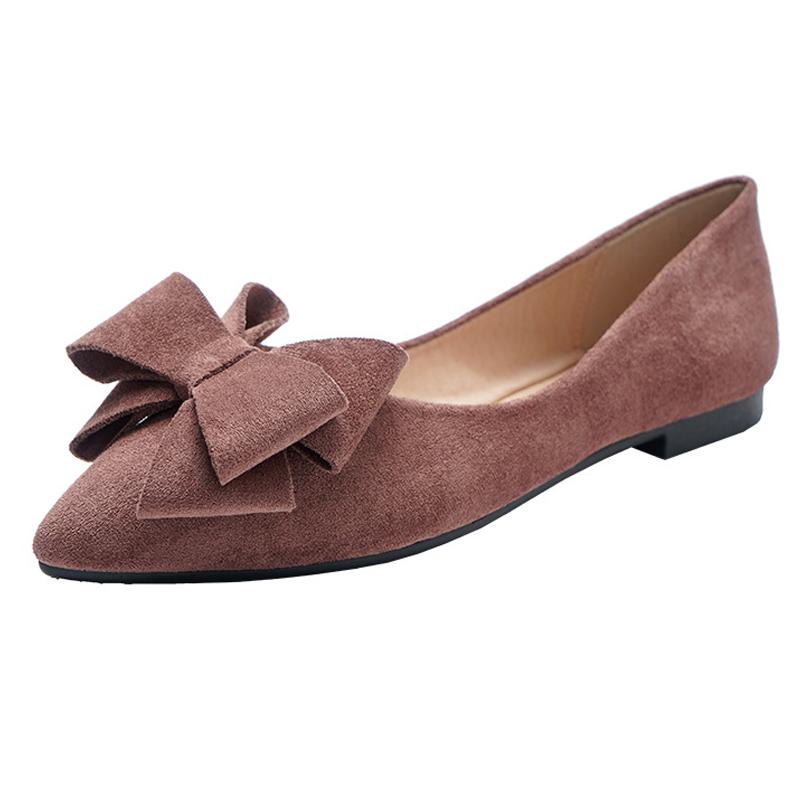 

Women Bowtie Flat Shoes Pointed Toe Shallow Mouth Single Shoes Office Outdoor Driving Casual Shoes Mother Girl Loafers Size34-43 43 бузковий