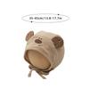 Cute Bear Baby Ear Protection Cap Spring Autumn Cotton Beanie for Infant Boy Gir Solid Color Windproof Bonnet