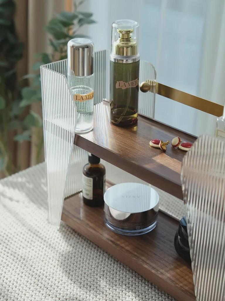 Organizzatore di Lusso in Acrilico per Cosmetici per Lavandino del Bagno o Scrivania