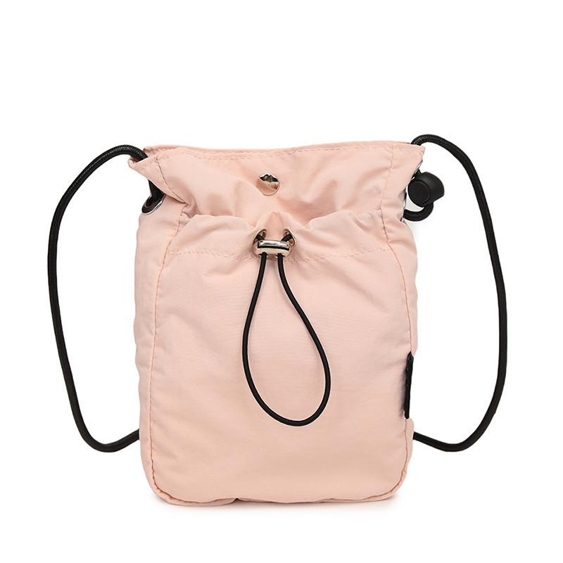 Minimalist Canvas Mini Phone Bag With Drawstring For Casual Travel And Daily Use