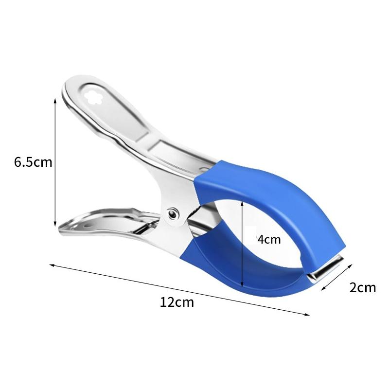 Pool Cover Securing Clips 6/12 Pcs Durable Stainless Steel with Blue Plastic Handle Easy to Install for Outdoor Pool Winter Cover