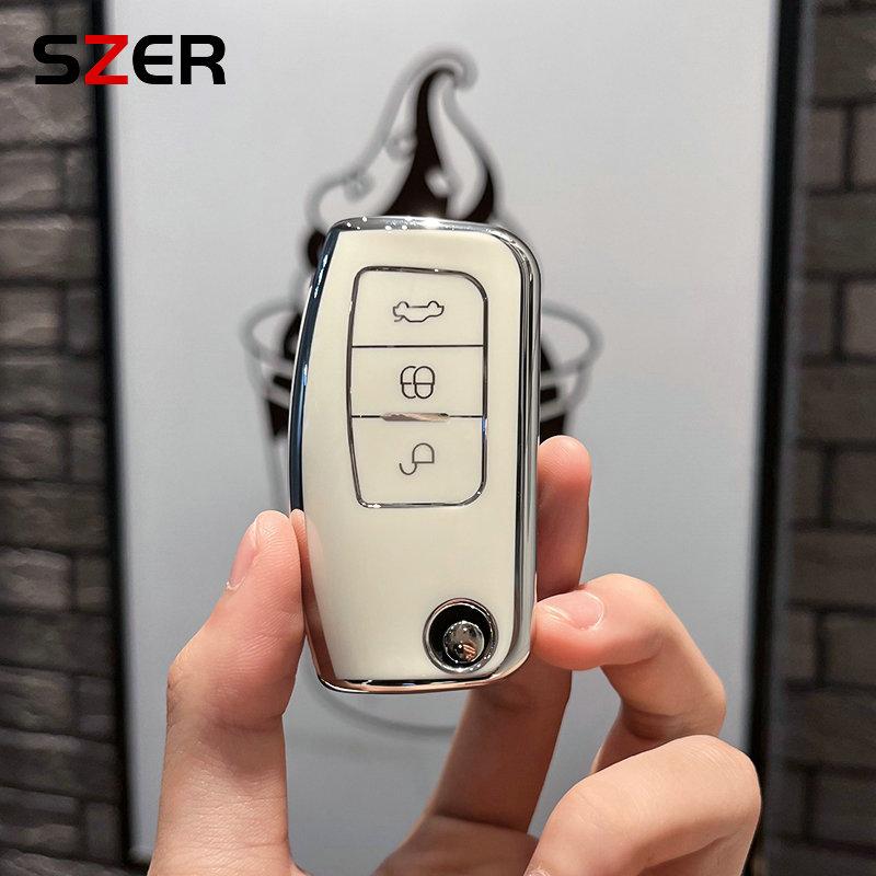 New TPU Folding Key Cover Bag Shell Case Keychain Protector For Ford Focus 2 MK2 Fiesta Mondeo Galaxy Falcon Territory Ecosport
