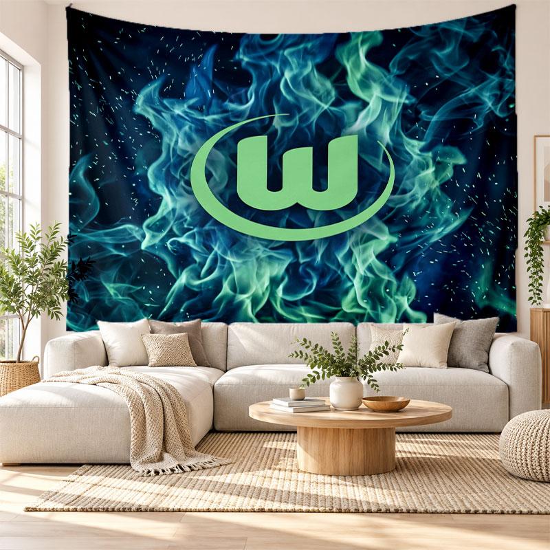 VfL Wolfsburg FC Wall Tapestry, Soft Fabric Wall Hanging, Decorative Backdrop For Bedroom Home Wall Art