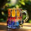 Guitar Shaped Coffee Mug Unique Ceramic Music Cup Artistic Decorative Cup with Handle Creative Gift for Musicians Guitar Lovers