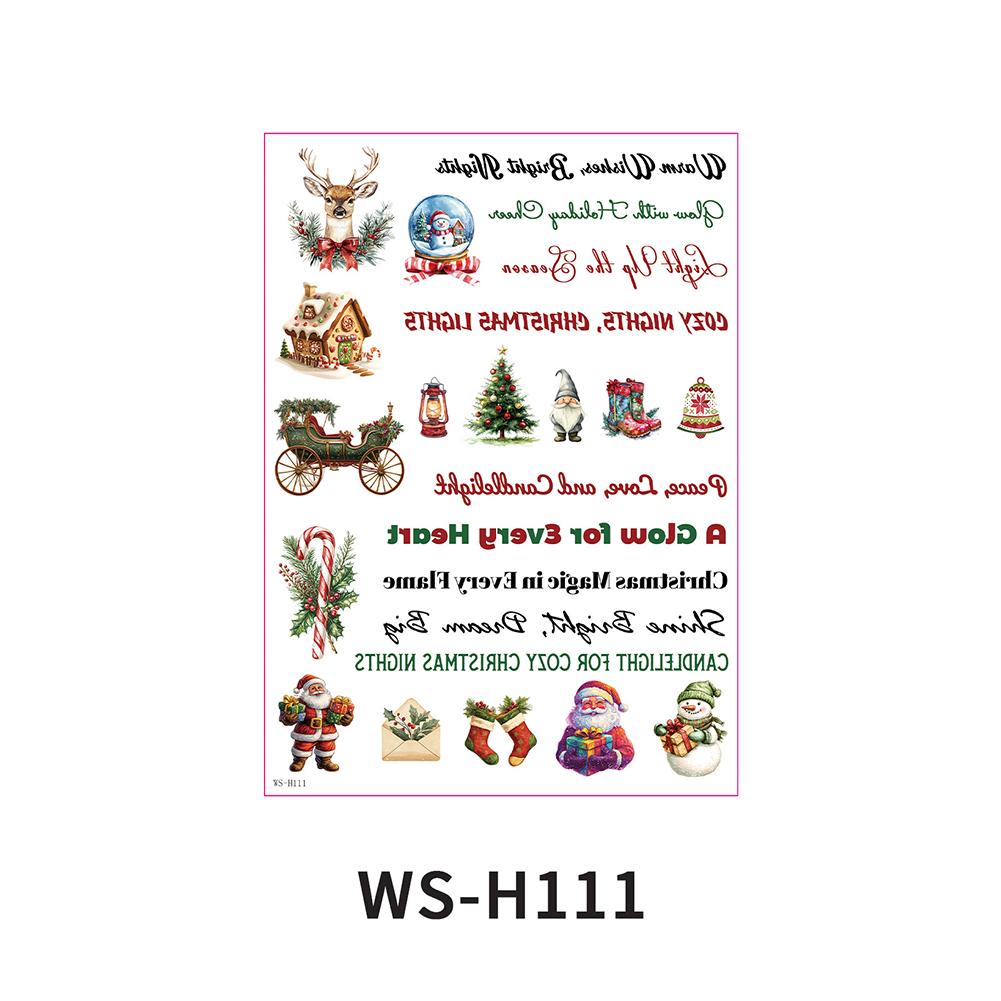 1PC Christmas Sticker for Candle Window Holiday Party Home Decoration