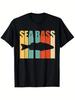 Pc Sea Bass Unisexs Short Sleeve Tshirt Sea Bass Fishing Tshirt Suitable for All Unisexs Outdoor Short Sleeve Tshirts