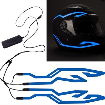 Světelný pásek na přilbu se čtyřmi světly a baterií pro motocykly – oblíbený síťový červený design