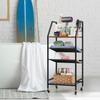 4-Tier Freestanding Towel Rack with Wheels - Hair Tool Organizer & Metal Shelf, Space Saving for Bathroom/Pool