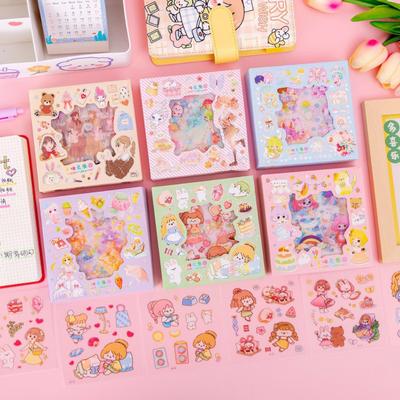 Cartoon Sticker Set PET Waterproof Decals for Scrapbooking Laptop Water Bottle Gift